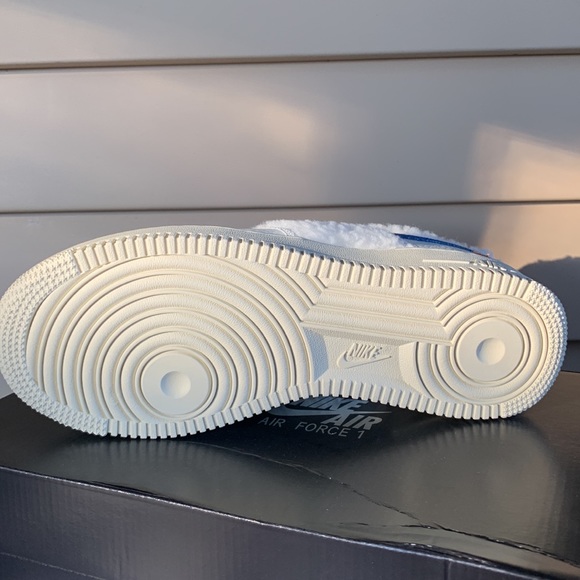 Nike Air Force 1 '07 Women’s Coconut Milk/Campfire Orange/Racer Blue Sneakers - Picture 5 of 9